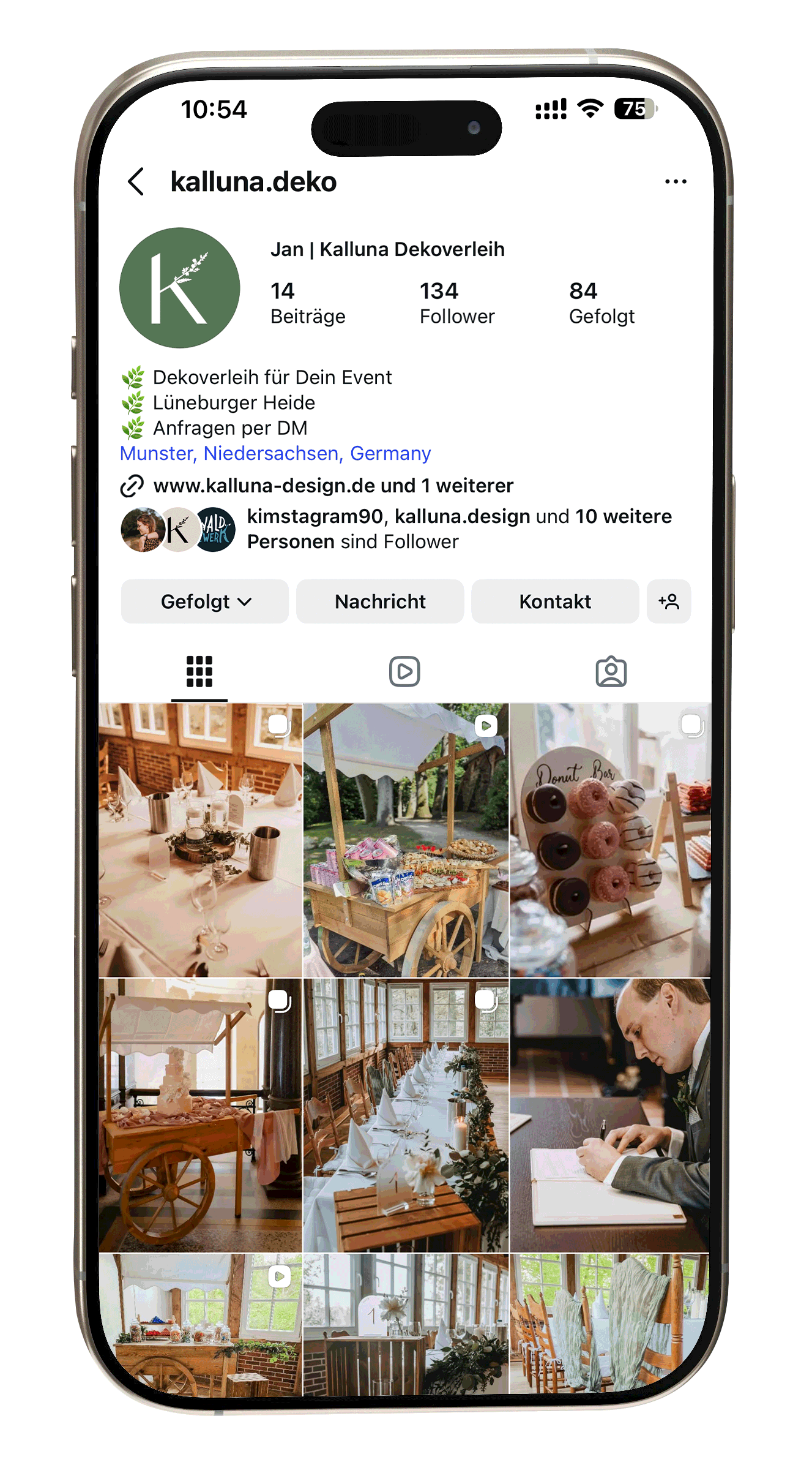 Kalluna Dekoverleih - Hochzeitsdekoration Wilhelmshaven